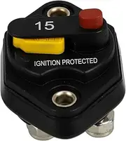 LALADEFIEE Protect Your Vehicle 15a Auto Marine Rv Car Circuit Breaker Mini Size over Short Circuit Protection Easy Install
