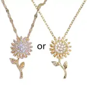 Pendant Necklace Personality Elegant Zircon Flower Necklace Jewelry