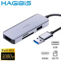 在飛比找PChome24h購物優惠-HAGiBiS海備思 USB3.0轉1080P高畫質HDMI