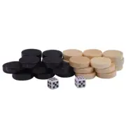 32Pcs Wooden Drafts & Checkers Chess Piece For Kids Board Game For Kids EJ