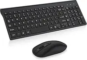 cimetech Wireless Keyboard and Mouse Combo, Compact Full Size Wireless Computer Keyboard Mouse Set 2.4G Ultra-Thin Sleek Design for Windows, Mac, Desktop, PC, Notebook