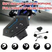 BT-12 Bluetooth Wireless Motorcycle Helmet Headset Motorbike Headphone