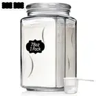 Glass Jars with Lids 78oz Large Storage Containers Flour Sugar Half Gallon