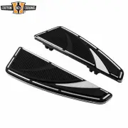 Gloss Black Rider Venoms Style Footboards Kit Fit For Harley Touring Softail FLD