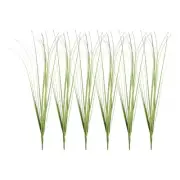 6Pcs Artificial Grass Plants, 18.5" Plastic Fake Wheat Grass Greenery, Red