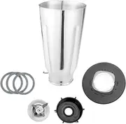 5 Cup Stainless Steel Blender Jar and Lid Replacement Repair Kit Complete 6 Pieces Set Fits Oster Blenders and Kitchen CompatibleCenters