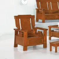 在飛比找momo購物網優惠-【MUNA 家居】3108型深柚木色實木組椅/單人座(沙發 