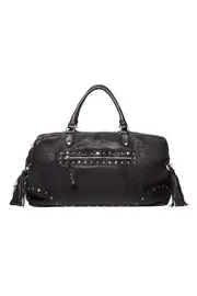 BOHEMIAN LEATHER TRAVEL BAG BLACK