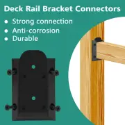 20Pcs Deck Railing Brackets Connectors 2X4 Wood Post with 120Pcs Wood Screws