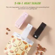 NEW Portable Mini Heat Sealing Machine USB Rechargeable Food Sealer Plastic BVN