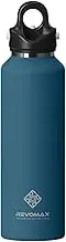 Threadless Vacuum Insulated Water Bottle - Effortless One-Hand Operation, Twist-Free, No-Screw Design - 36H Cold, 18H Hot Retention with Pressure Release Valve - 20OZ