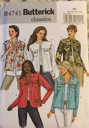 Butterick B4741 Jacket Front Yoke 2 Piece Sleeve Size 8-10-12-14 2006 Uncut