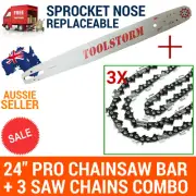 24'' CHAINSAW BAR AND 3 CHAINS FOR MTM 62SX 62CC CHAINSAW .325 058 94DL