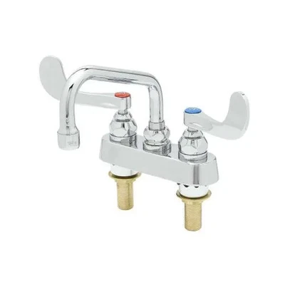 T&S Brass B-1110-XS-WH4 4" Deck Mount Workboard Faucet w/ 6" Swing Spout