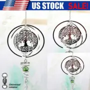 3D Rotating Wind Chimes Tree Of Life +Wind Spinner Motor + Rotation Crystal Ball