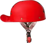 Vintage Motorcycle Half Helmet Open-Face Motor Helmets, DOT Approved Retro Half Helmet Fashion Baseball Cap Helmet Scooter Moped Cap for Adults Men Women