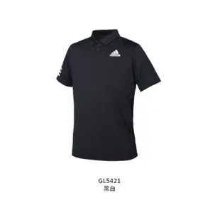 【adidas 愛迪達】男短袖POLO衫-亞規 吸濕排汗 慢跑 路跑 運動 上衣 愛迪達 黑白(GL5421)