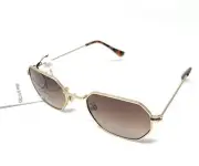 Sunglasses Women's Gold Frame Brown Lens 100% UVA UVB Urban Outfitters 42380