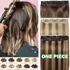 Thick One Piece Clip In 100% Remy Human Hair Extensions 3/4 Full Head Blonde US8