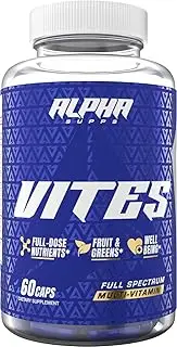 Alpha Vites | Daily Multivitamin with Fruits & Greens, Antioxidants | Energy & Immune Support - B Vitamins and C, D, Zinc | 60 Capsules