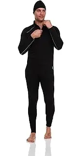 [Body Glove] 3-Pack Men's Thermal Underwear - Fleece Lined Long Underwear Mens Base Layer Legging Pants, Shirt & Beanie