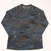 SAXX BLUE CAMO VIEWFINDER CREW BASELAYER SLIM FIT SIZE S