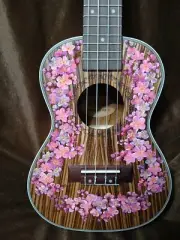 LOVELY SAKURA HAND-PAINTED CONCERT UKULELE