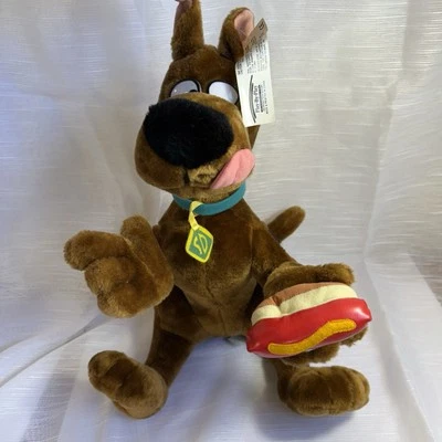 NWT Vintage Scooby Doo Plush with Hot Dog Play By Play Cartoon Network 1998