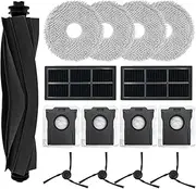 Accessories Kit for Dreame S30 Pro Ultra / X40 Pro / X40 Ultra Complete Robot Vacuums, 1 Main Brush, 4 Side Brushes, 2 Filters, 4 Mop Pads, 4 Dust Bags