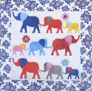 New Applique Quilt Pattern 31X31 HEFFALUMPS With No Woozles