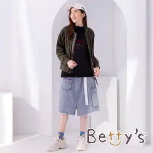 【betty’s 貝蒂思】LOGO軍風飛行外套(墨綠)