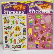 VTG 2004 Sealed Trend Scratch N Sniff Stinky Stickers Taco & Strawberry Scent