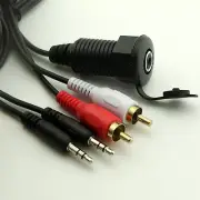 1xPoly-Planar MP3/iPod/SAT Radio 2RCA Male to 3.5mm Female and 3.5mm Audio Cable