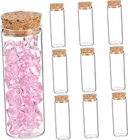 NAMOARLY Borosilicate Glass Test Tube Bottles 10pcs Corked Jars for Artisan Projects Dried Flower Storage