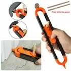 Profile Carpenter Tool Scribing Ruler Contour Gauge with Lock Professional Gauge