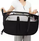 Collapsible Mesh Laundry Hamper - Pop-Up Laundry Basket, Black