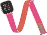 Zspoly Nylon Sport Ankle/Arm Band Compatible with Fitbit Versa 2/Versa-1/ Lite/SE for Women Men, Elastic Nylon Braided Arm Strap Replacement Ankle Band