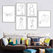 [Namly Design] Posters -Nordic Minimalist Figure Art #1 / Set of 6