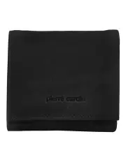 [Pierre Cardin] Leather Tri-Fold Wallet in Black