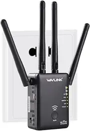 WAVLINK AC1200 Dual Band WiFi Extender/Repeater/Access Point/Router with Gigabit Ethernet Port & 4 High Gain Antennas, WPS 1200Mbps WiFi Booster for Home Office (575A3)
