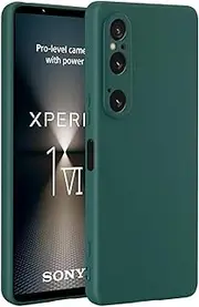[32nd] Liquid Silicone Case Cover for Sony Xperia 1 VI (2024) With 2 X Tempered Glass Screen Protectors, Slim and Durable Protective Case – Dark Teal