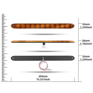 Eazyliving 1PC 11LED 12V 卡車尾拖車紅色 LED 高位後第三個 3RD 條剎車停止尾燈燈標記條燈