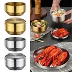 304 Stainless Steel Rice Bowl Double Layer Soup Container Children's Cuisine