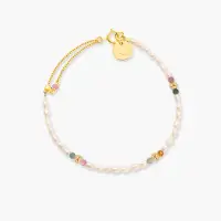 在飛比找momo購物網優惠-【Olivia Yao Jewellery】彩色碧璽珍珠手鍊