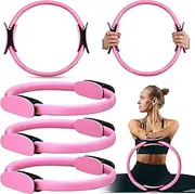 3 Pieces 13.7" Pilates Ring Ultra-fit Circle Pilates Circle Yoga Ring Pink Body Ring Lightweight Flexible Fitness Ring for Thigh Exercise Fitness Equipment Resistance Exercise Arms Legs