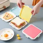 Silicone Sandwich Containers Reusable Lunch Box Bread Holder Kitchen