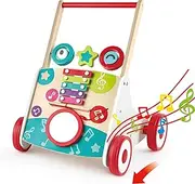Hape Wooden My First Musical Walker Stroller Toddler/Kids Interactive Toy 10m+