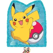 Party City Pull String Paper Pinata, Pokémon Pikachu - 18in Wide x 3in Deep