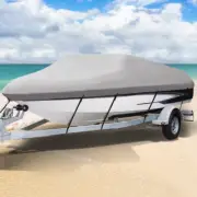 Boat Cover Trailerable Heavy Duty Waterproof Mildew UV-Resistant Elastic Hems