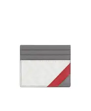 Grey fabric card holder One size White